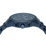 Michael Kors Hutton Chronograph Blue Dial Blue Steel Strap Watch For Men - MK9088