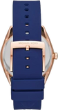 Michael Kors Janelle Three Hand Blue Dial Blue Rubber Strap Watch For Women - MK7140