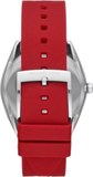 Michael Kors Janelle Three Hand Red Dial Red Rubber Strap Watch For Women - MK7144