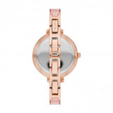 Michael Kors Jaryn Analog Gold Dial Pink Steel Strap Watch For Women - MK4343