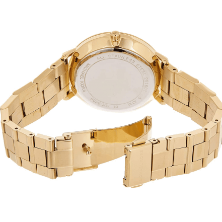 Michael Kors Jaryn Analog Quartz Gold Dial Gold Steel Strap Watch For Women - MK3500