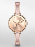 Michael Kors Jaryn Analog Rose Gold Dial Pink Steel Strap Watch For Women - MK4545