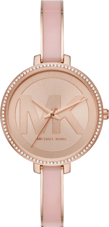 Michael Kors Jaryn Analog Rose Gold Dial Pink Steel Strap Watch For Women - MK4545