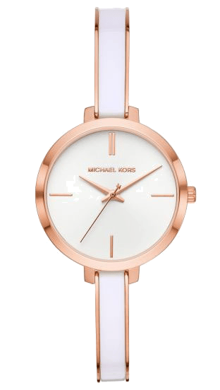 Michael Kors Jaryn Analog White Dial Two Tone Steel Strap Watch For Women - MK4342