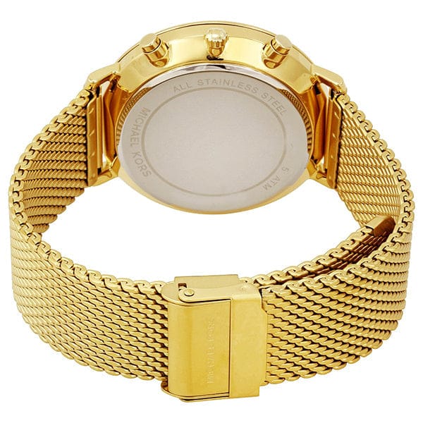 Michael Kors Jaryn Black Dial Gold Steel Strap Watch for Men - MK8503