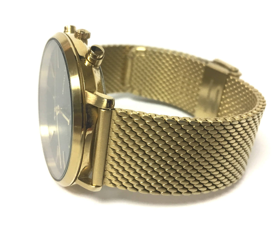Michael Kors Jaryn Black Dial Gold Steel Strap Watch for Men - MK8503