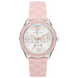 Michael Kors Jessa Quartz Silver Dial Pink Silicone Strap Watch For Women - MK7268