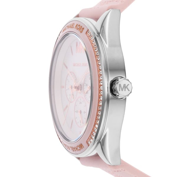 Michael Kors Jessa Quartz Silver Dial Pink Silicone Strap Watch For Women - MK7268