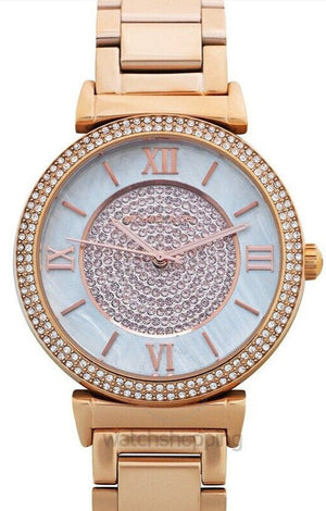 Michael Kors Kerry Mother of Pearl Dial Rose Gold Steel Strap Watch for Women - MK3333