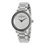 Michael Kors Kinley Diamond Pave Silver Dial Silver Steel Strap Watch for Women - MK5996