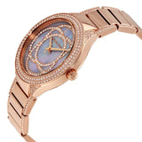 Michael Kors Kerry Purple Dial Rose Gold Stainless Steel Strap Watch for Women - MK3482