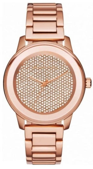 Michael Kors Kinley Rose Gold Dial Rose Gold Steel Strap Watch for Women - MK6210