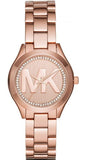 Michael Kors Slim Runway Rose Gold Dial Rose Gold Steel Strap Watch for Women - MK3549