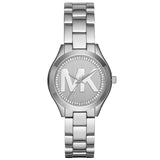 Michael Kors Mini Slim Runway Silver Dial Silver Steel Strap Watch for Women - MK3548