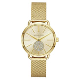 Michael Kors Portia Gold Dial Gold Mesh Bracelet Watch for Women - MK3844