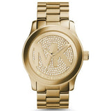 Michael Kors Runway Gold Dial Gold Steel Strap Watch for Women - MK5786