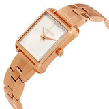 Michael Kors Lake Quartz White Dial Rose Gold Steel Strap Watch For Women - MK3645