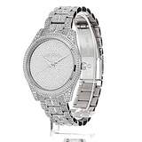 Michael Kors Lauryn Analog Crystals Silver Dial Silver Steel Strap Watch For Women - MK3717