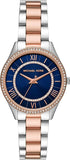 Michael Kors Lauryn Quartz Blue Dial Two Tone Steel Strap Watch For Women - MK3929