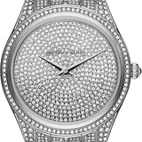 Michael Kors Lauryn Analog Crystals Silver Dial Silver Steel Strap Watch For Women - MK3717