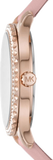 Michael Kors Layton Three-Hand White Dial Pink Leather Strap Watch for Women - MK2909