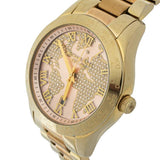 Michael Kors Layton Rose Gold Dial Gold Stainless Steel Strap Watch for Women - MK6476