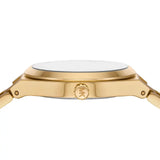 Michael Kors Lennox Analog Blue Dial Gold Steel Strap Watch for Women - MK7460