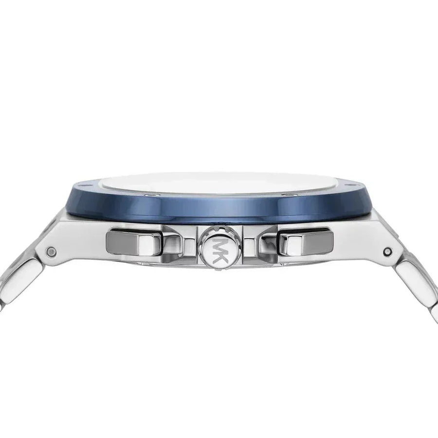 Michael Kors Lennox Chronograph Blue Dial Silver Steel Strap Watch For Men - MK8938