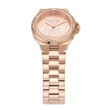 Michael Kors Lennox Quartz Rose Gold Dial Rose Gold Steel Strap Watch For Women - MK7405