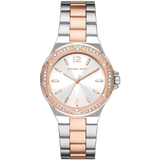 Michael Kors Lennox Three Hand Quartz Silver Dial Two Tone Steel Strap Watch For Women - MK6989