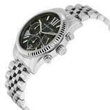 Michael Kors Lexington Quartz Green Dial Silver Steel Strap Watch For Women - MK6222