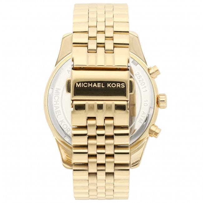 Michael Kors Lexington Gold Dial Gold Steel Strap Watch for Men - MK8281