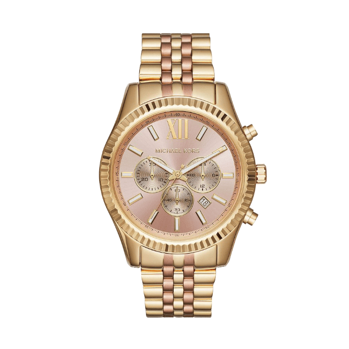 Michael Kors Lexington Gold Dial Gold Steel Strap Watch for Women - MK6473