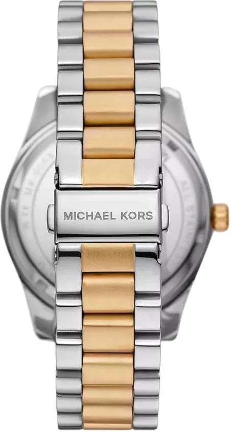 Michael Kors Lexington Quartz Green Dial Two Tone Steel Strap Watch For Men - MK9063