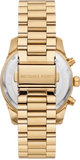 Michael Kors Lexington Mother of Pearl White Dial Gold Steel Strap Watch For Women - MK7241