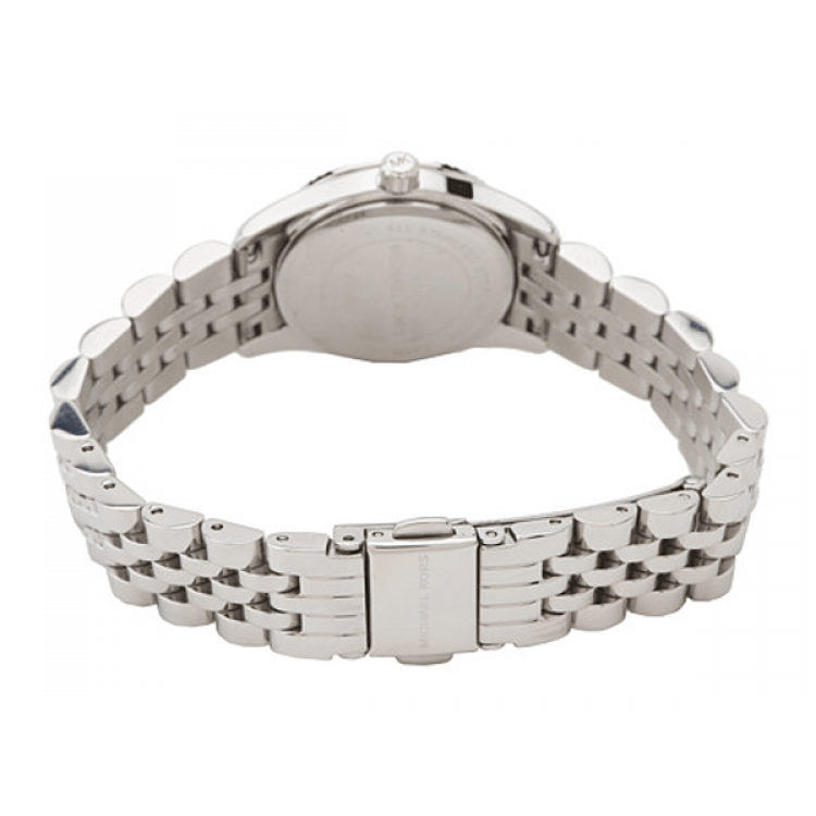 Michael Kors Lexington Quartz White Dial Silver Steel Strap Watch For Women - MK3228
