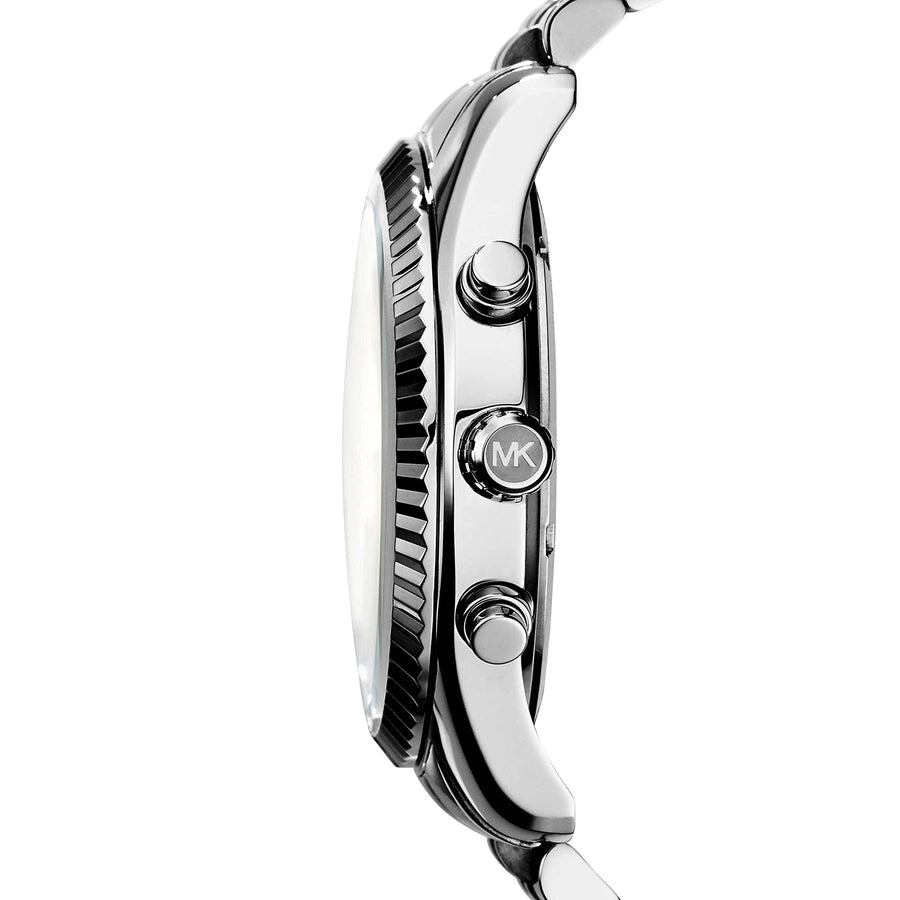 Michael Kors Lexington Silver Dial Silver Steel Strap Watch for Men - MK8405
