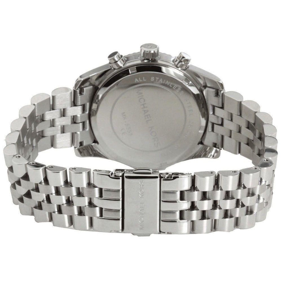 Michael Kors Lexington Silver Dial Silver Steel Strap Watch for Women - MK5555