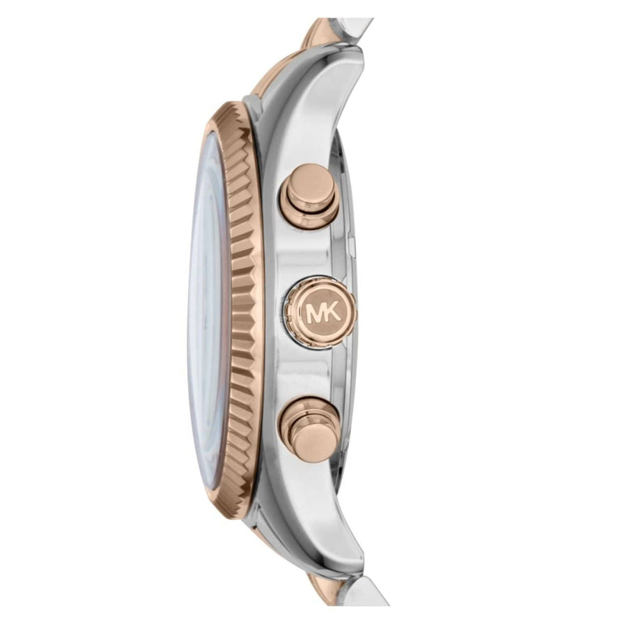 Michael Kors Lexington Silver Dial Two Tone Steel Strap Watch for Women - MK5735