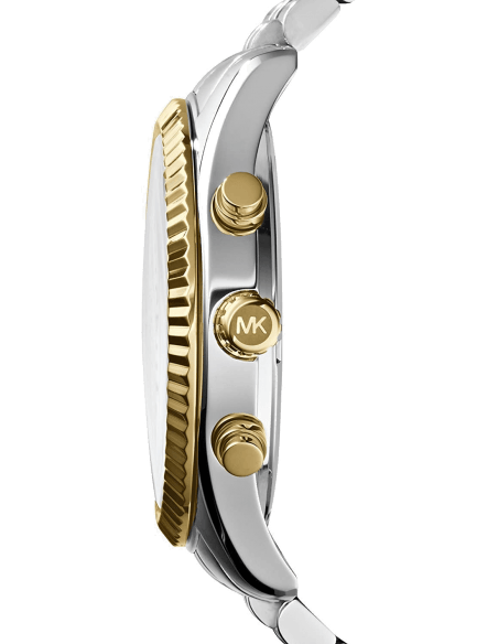 Michael Kors Lexington Silver Dial Two Tone Steel Strap Watch for Women - MK5955