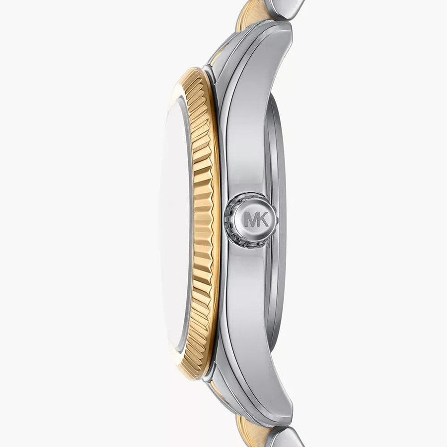Michael Kors Lexington Three-Hand Silver Dial Two Tone Steel Strap Watch for Women - MK4815