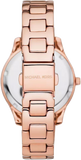 Michael Kors Liliane Three Hand Rose Gold Dial Rose Gold Steel Strap Watch For Women - MK4651