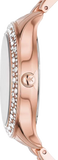 Michael Kors Liliane Three Hand Rose Gold Dial Rose Gold Steel Strap Watch For Women - MK4651