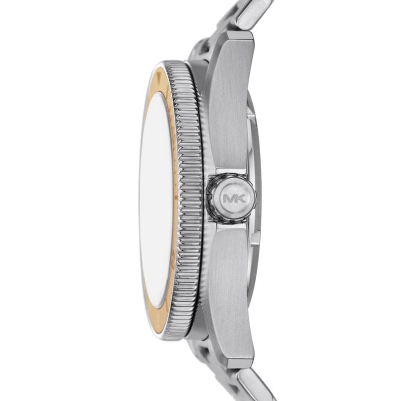 Michael Kors Maritime Analog Black Dial Silver Steel Strap Watch for Men - MK9161