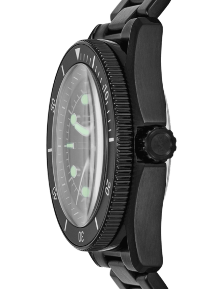 Michael Kors Maritime Three Hand Black Dial Black Steel Strap Watch for Men - MK9181