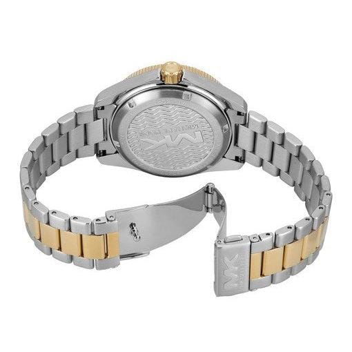 Michael Kors Maritime Three Hand Black Dial Two Tone Steel Strap Watch for Men - MK9180