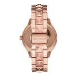 Michael Kors Runway Mercer Quartz Rose Gold Dial Rose Gold Steel Strap Watch For Women - MK6736