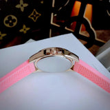 Michael Kors Mini Pilot Quartz Rose Gold Dial Pink Silicone Strap Watch For Women - MK7375