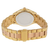 Michael Kors Mini Slim Runway Rose Gold Dial Two Tone Steel Strap Watch for Women - MK3650