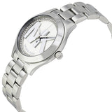 Michael Kors Mini Slim Runway Silver Dial Silver Steel Strap Watch for Women - MK3548